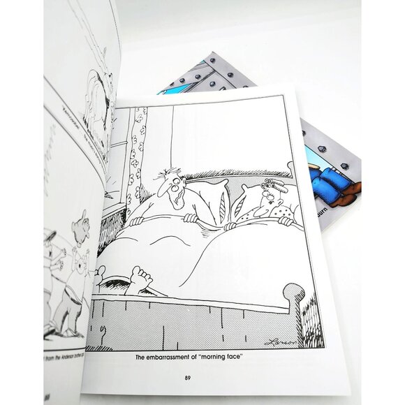 Far Side Gallery Puns of Steel Humor Comic Books Argyle Sweater Lot of 2 - Picture 7 of 14